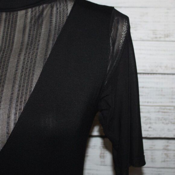 Seductions V Cut Sheer chest arms bodycon Dress - Picture 3 of 5